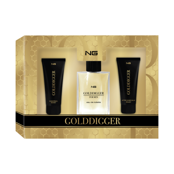 NG Perfumes Golddigger EDT pánska 100 ml + sprchový gél 50 ml + balzám po holení 50 ml darčeková sada