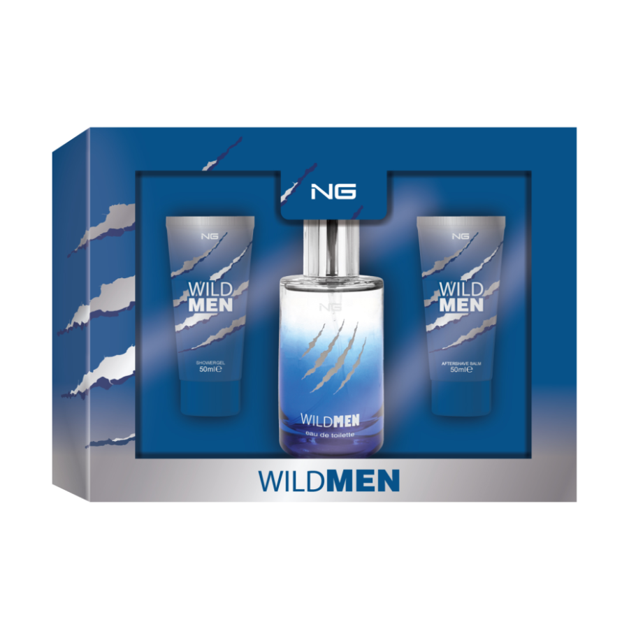 NG Perfumes Wild Men EDT pánska 100 ml + sprchový gél 50 ml + balzám po holení 50 ml darčeková sada